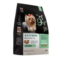 목우촌 전연령용 오리 펫9단 요크셔테리어 전용사료, dcuk(오리), 2개, 1.8kg