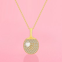 실버목걸이펜던트 오리지널제작 진몽 같은스타일 탁구라켓 여성 보이핏 볼륨 디자인감각 운동 순 은장신구 품 4774854932