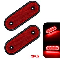 1/2/5/10Pcs 24V 6 LED 빨간색 흰색 노란색 트럭 트레일러 픽업 사이드 마커 표시 등 라이트 카 사이드 장, 07 2Pcs Red