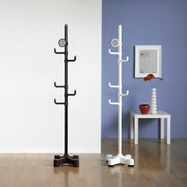 왕자 스탠드옷걸이 미러_선택형_972, 색상:2.블랙_972-1