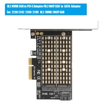 컴퓨터PC GUDGA 카드에 추가 M2/M.2 SSD-SATA PCI-E 카드 M 키 B 어댑터 보드 확장 PCI Express 3.0x4 용 2230-2280-2242, NVMENGFF Adapter