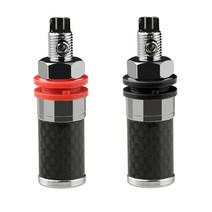 1쌍의 HIFI 스피커 단자 순동 로듐 도금 단자 블록 파워 앰프 바나나 잭 소켓 커넥터, one pair