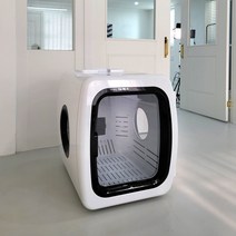 하이큐브 펫스타일러 드라이룸 강아지 고양이 반려동물드라이룸 수소수 에어샤워 세정 건조 살균 근적외선 마사지 아로마테라피 하우스형, 블랙펄