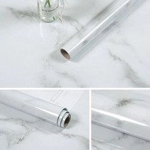 부엌 PVC 벽 스티커 대리석 수조 60cm x 10M 욕실 자체 접착 방수 벽지, 60cm x 3m, Thread pattern