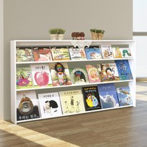 트리앤그린 엘리스전면책장 3단 A형, 있음, 화이트