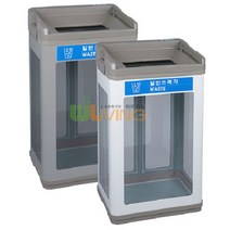 [쿠이]스틸분리휴지통(투명) (오픈형/페달X 뚜껑X)~22343EA+V fyhfyh*540603694Kl, 화이트_종이류