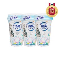 유니참펫 고양이 모래 화장실 비즈 탈취제 내추럴솝향 3개, one color, free