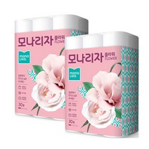 모나리자 녹스 플라워 물에잘녹는 2겹 40m 30롤 2팩 총60롤