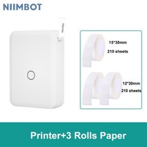 인쇄 표기 Niimbot D110 미니 포켓 감열식 라벨 메이커 기계 일체형 BT 연결 프린스 DIY 날짜 스티커, 02 White-set 1, 1개