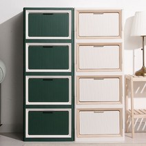 올리빙 올리 폴드 수납 서랍장 400 4단, 색상:화이트그레이, 단품