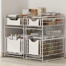 아이엘컴퍼니 다용도 슬라이딩 2단 수납선반 S, one color FREE