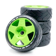 rc vrx HOT-103Mm 1/8 스케일 RC 오프로드 버기 타이어 휠 17Mm 육각 ARRMA Redcat Losi Kyosho VRX HPI WR, 02 Green