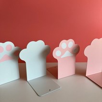 책칸막이 고양이 북엔드 책지지대 북앤드, basasboy 화이트 2P