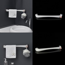 마트498 ABS 수건걸이 접착식 (화이트) (48CM) 원룸필수품 욕실타올걸이 베란다걸이대 조리도구행거 세탁실수납 화장실수건걸이 씽크대수건걸이 주방행주걸이