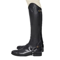 승마용품 Cavassion 하프 챕스 가죽 챕스 편안하고 통기성이 좋은 기사 장비 다리 보호, XXXL, Black