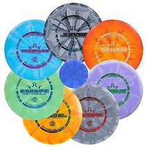 다이나믹 디스크 골프 스타터 세트 프리스비 세트에는 퍼터 미드레인지 페어웨이 드라이버 및 거리 포함됩니다. 색상은 다양합니다., 7