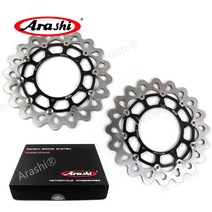 Arashi 1 쌍 오토바이 CNC 완전 부동 플로팅 브레이크 디스크 로터 에 YAMAHA YZF R1 YZF-R1 2015 2016 2017 2018 2019 2020, 검정색, 1개