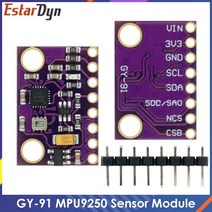 아두이노키트 프로그래밍 전자 아두이노 모듈 부품 mpu-9250 mpu9250 bmp280 spi iici2c 10dof 가속 자이로스코프 나침반 arduino 3-5v용 9축, 없음