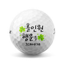 23 홀인원 기원 행운 클로버 골프공 로고 인쇄 제작(6구), 볼빅 비비드 컬러 6구 혼합컬러, A