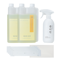 깨끗한생각 클리친 알뜰 풀세트 1100ml 기름때 제거제 가스렌지 후드 청소 에어프라이어 세척, 1세트