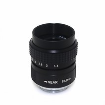 캠코더렌즈 카메라렌즈 메가 픽셀 C 마운트 1MP 25mm 수동 조리개 렌즈 HD CCTV 보안 DSLR 카메라 F1.4 1/2, 01 Black