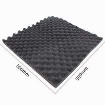베이스트랩 녹음실 흡음재 1/3pcs 50x50cm 스튜디오 음향 방음 폼 블랙 사운드 교정 흡수 면화 노이즈 스폰지, 3pcs, Black 500x500x15mm