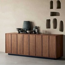 높은 티비 거실장 티비선반 킨포크 tv거실장, 월넛색 찬장4도어200x50x75cm