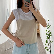 (신상)여름 베이직 캐주얼 끈 뷔스티에 니트(4col)