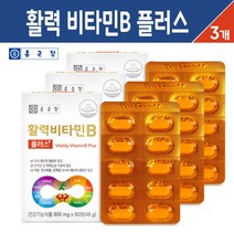 종근당 활력 비타민B 플러스 종합 비타민 B군 8종 영양제, 3박스, 종근당 활력 비타민B군 플러스 60정