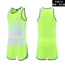 마라톤싱글렛 트레이닝 러닝 유니폼 마라톤 민소매 조끼 기능성, 14 남성용 형광 그린