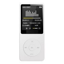 휴대용 미니 USB 플래시 LCD 디지털 MP3 플레이어플래시 64 GB TF 카드 슬롯 음악 플레이어 FM 라디오 이어폰, [01] 기타, [11] white