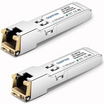 QSFPTEK 10G RJ45 SFP+ 구리 모듈 시스코 SFP-10G-T-S Ubiquiti UF-RJ45-10G Netgear Mikrotik Supermicro, 2 Pack_1000Base-T 100m