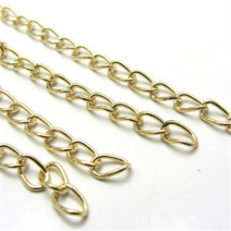 100pcs 스테인레스 스틸 5cm 용접 확장 체인 골드 목걸이 Extender 꼬리 DIY 쥬얼리 만들기위한, 05 Rose gold