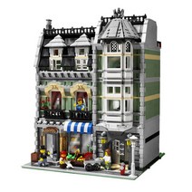 도시빌딩 창의적인 빌라레고 블럭 스트리트건축조립, 녹색 식료품 점 (2462 개)