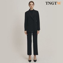 TNGTW 심플 더블 버튼 정장 세트 블랙 THA0CDT07 HBK