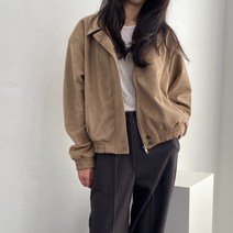 국내자체제작 레트로 오버핏 루즈핏 스웨이드 블루종 숏 자켓 점퍼