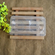 2구 에그타르트 포장 판매용 박스 상자 플라스틱 투명 케이스 베이킹 카페 디저트, 100세트