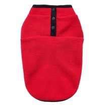 작은 개를위한 양털 개 옷 봄 가을 따뜻한 강아지 고양이 조끼 시추 치와와 의류 프랑스 불독 자켓 퍼그 코트, M, 빨간색