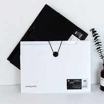 스트링 아코디언 파일 부동산 계약서 파일철 문서철 거래명세서 보관 포켓 악보 영수증철 세금계산서철 프린트물 정리 플라스틱 화일철 서류 보관철 A4 용지 케이스, 블랙
