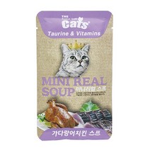 더캣츠 미니리얼 스프 파우치 고양이간식, 가다랑어치킨스프, 40g, 1개