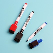 모인샵 지우개달린 미니 보드마카 3색세트 화이트보드마카, 상세페이지참조