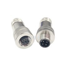 와이어 커넥터 구리터미널M12 항공 센서 커넥터 금속 플러그 헤드 이더넷 EtherCat Profinet Shield IP67 금도금 4 5 8 핀 A/B/D Core Eletri, 03 D-Coding_02 5P_01 Male