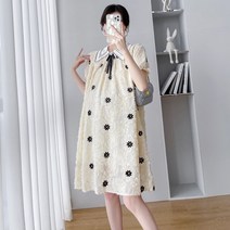 해외 임산부복 출산 의류 여름 활 임산부 짧은 소매 복장 a 라인