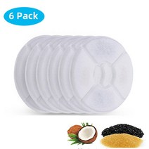 고양이 물분수 고양이 물 마시는 분수 교체 필터에 대 한 대체 된 활성 탄소 자동 애완 동물 피더 디스펜서, 6pcak filters