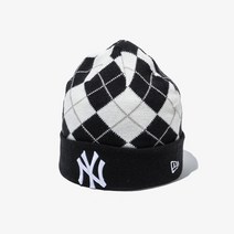 뉴에라 MLB 아가일 뉴욕 양키스 비니 블랙 13338436