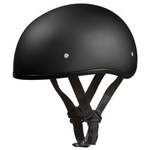 Daytona Helmets 하프 스컬 캡 오토바이 헬멧 DOT 승인 하이 그로스 핑크 M USA 미국, Dull Black
