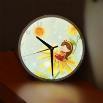 [천삼백케이] [꾸밈] ng142-LED시계액자25R소녀의꿈속여행B, 타입1 해바라기침대햇살이불