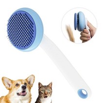 털갈이용 고양이 브러시 고양이와 개를 위한 애완동물 미용 자가 청소 슬리커 브러시 엉킨 털과 느슨한 속털을 쉽게 제거하는 고양이 털갈이 브러시 엉킨 털 털을 흘리는 매트 매트, Blue