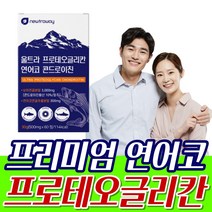 [탄탄한] 연어코연골 추출물 프로테오글리칸 콘도로이친 NAG 말엘라스틴 함유 프리테오 글리칸 프로테오 글로칸 클리칸 글루칸, 1개, 60정