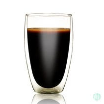 크리스 이중 유리컵 더블글라스 둥근 450ml 이중유리컵 유리잔 유리컵 홈카페유리컵 카페유리컵 이중유리잔 예쁜
